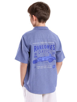 RARE ONES - Dornt Pastel Purple Cotton Button Printed Regular Fit Shirt