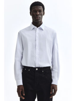 H&M - Men White Slim Fit Stretch Shirt