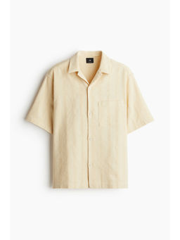 H&M - Men Yellow Regular Fit Textu Resort Shirt