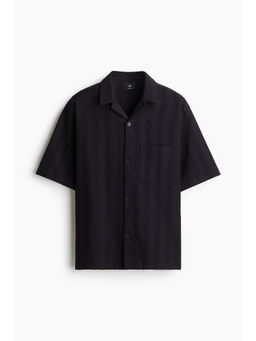 H&M - Men Blue Regular Fit Textu Resort Shirt