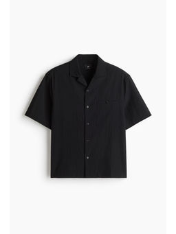 H&M - Men Black Regular Fit Resort Shirt