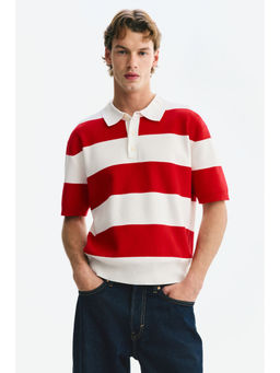 H&M - Men Red Regular Fit Polo T-Shirt