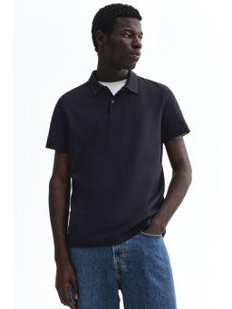 H&M - Men Blue Coolmax® Slim Fit Polo Shirt