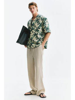H&M - Men Green Relaxed Fit Cotton Resort Shirt