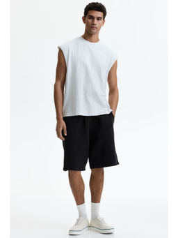 H&M - Men Grey Relaxed Fit Cotton Vest Top