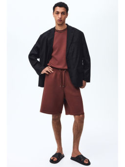 H&M - Men Brown Relaxed Fit Scuba Shorts