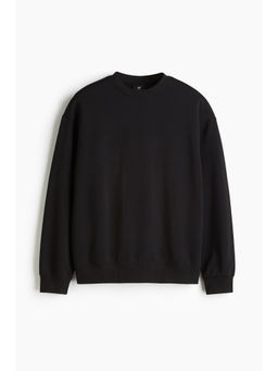 H&M - Men Black Relaxed Fit Sweatshirt