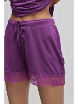 NeceSera - Dreamy Purple Lace Shorts