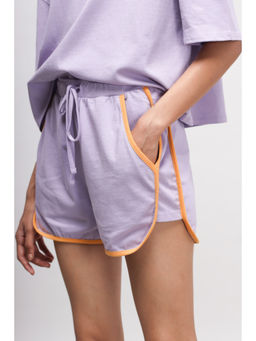 NeceSera - Boxy Lavender Cotton Shorts