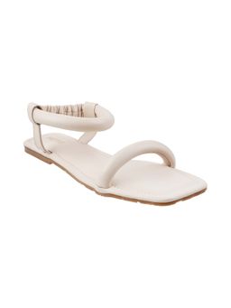 Metro - Womens Dark Beige Flat SandalsMetro Women Solid White Flats