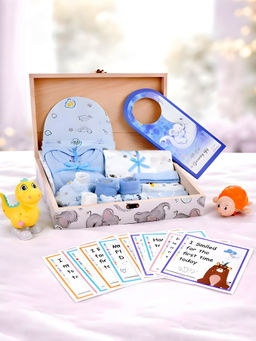 Little Surprise Box - Newborn Baby Girl, Baby Boy Gift Hamper Box Set (Large) (Blue) (6-12 Months)