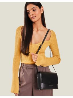 Accessorize London - Women Black Leo Sling Bag