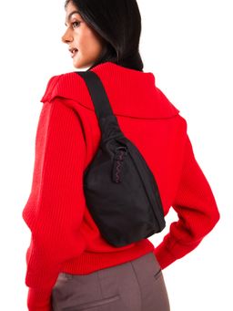 Accessorize London - Women Black Bum Belt Bag In Recycled Nylon
