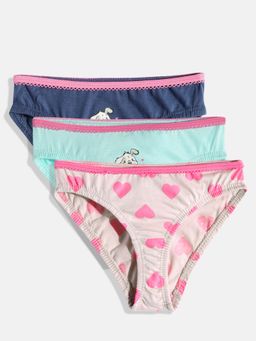 mackly - Multi-Color Printed Girls Briefs (Pack of 3)