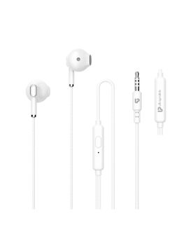 UltraProlink - Pastels UM1130 Noise Isolation Hands free Earphones with Mic White