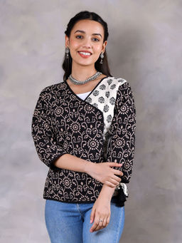 Rustorange - Morning Glory Black & White Quilted Jacket