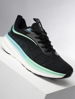 CULT - Men Black & Sea Green Flytor Running Shoes