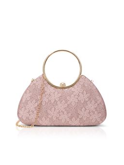 Lavie Signature - Adore Handle Clutch with Detachable Chain -Pink (S)