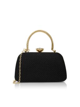 Lavie Signature - Twist Handle Clutch with Detachable Chain -Black (S)