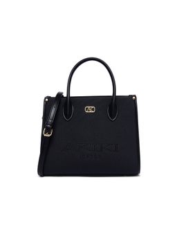 Akiki London - Manor 28 Box Handbag with Detachable Strap -Black (M)