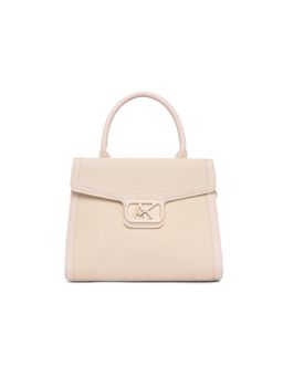 Akiki London - Lambeth 28 Flap Satchel Bag with Detachable Strap-Off-White (M)