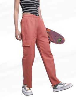 BROOWL - Rust Solid Straight Fit Trouser