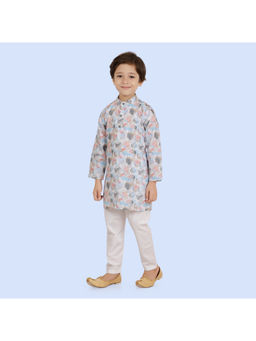 ETHNIKS NEURON - Boys Multi-Coloe Cotton Kurta with Pyjama (Set of 2)