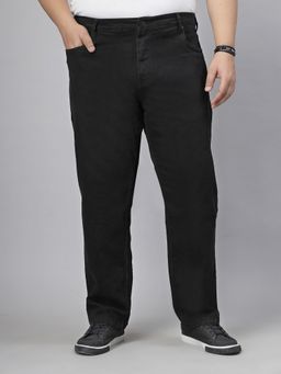 Style Quotient - Men's Plus Size Black Tapered Fit Jeans