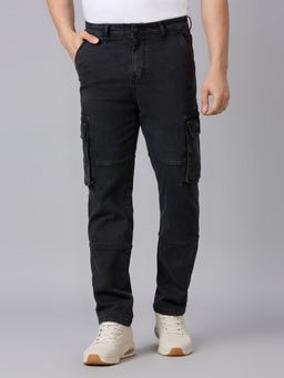 Style Quotient - Men's Charcoal Black Relaxed Fit Jeans
