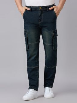 Style Quotient - Men's Plus Size Dark Blue Relaxed Fit Jeans