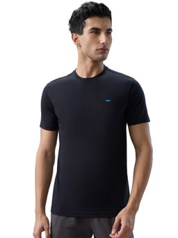 Park Avenue - Men's Black Pure Cotton Crew Neck Solid/Plain T-Shirt
