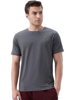 Park Avenue - Grey Men's Pure Cotton Crew Neck Solid/Plain T-Shirt