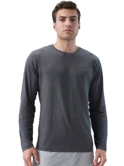 Park Avenue - Grey Pure Cotton Men's Crew Neck Solid/Plain T-Shirt
