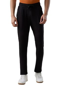 Park Avenue - Black Pure Cotton Men's Solid Track Pant