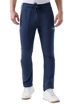 Park Avenue - Blue Pure Cotton Solid Track Pant