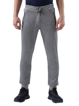 Park Avenue - Grey Polyester Solid Joggers