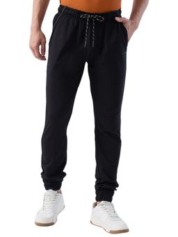 Park Avenue - Black Pure Cotton Solid Joggers