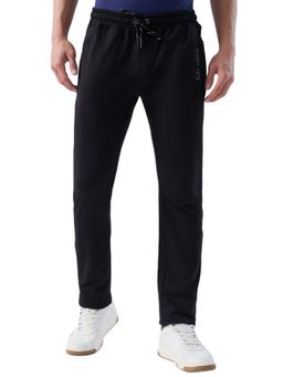 Park Avenue - Black Men's Pure Cotton Solid Track Pant