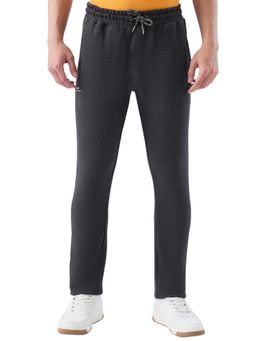 Park Avenue - Grey Cotton Blend Textured Track Pant