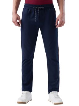 Park Avenue - Men's Blue Pure Cotton Solid Track Pant