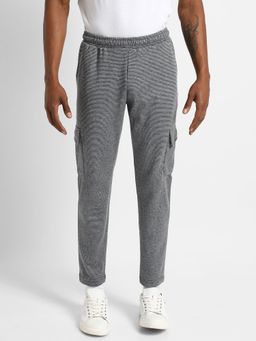 Campus Sutra - Men Grey Solid Regular Fit Trackpants for Casual Wear