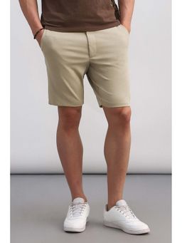 Allen Solly - Men's Beige Solid Shorts