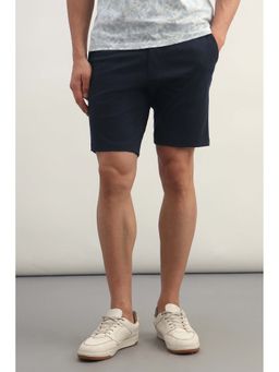 Allen Solly - Men's Navy Solid Shorts