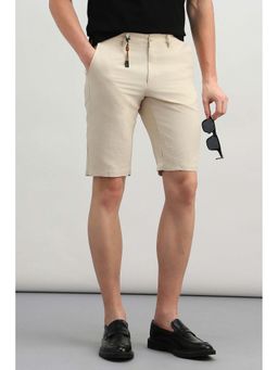 Allen Solly - Men's Beige Solid Shorts