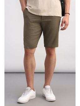 Allen Solly - Men's Brown Solid Shorts