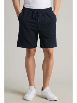 Simon Carter - Men's Navy Blue Solid Shorts