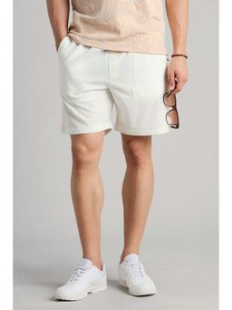 Simon Carter - Men's White Solid Shorts