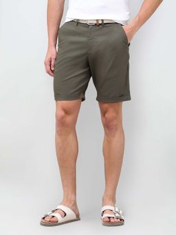 U.S. POLO ASSN. - Green Men's Slim Fit Twill Chino Shorts