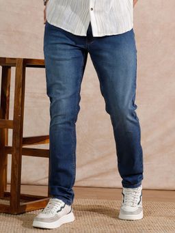 WROGN - Casual Heavy Fade Slim Fit Jeans Blue