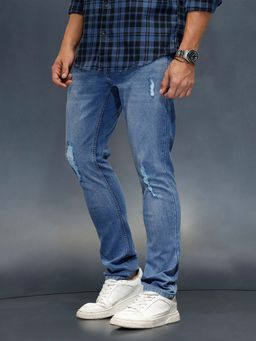 WROGN - Men's Casual Slim Fit Jeans Blue